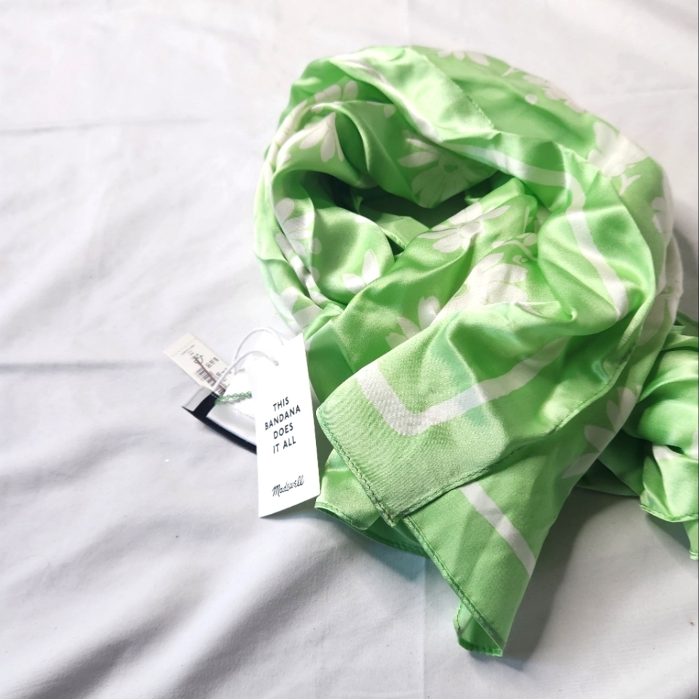 Madewell Women's Silk Scarf Floral - Picture 2 of 5